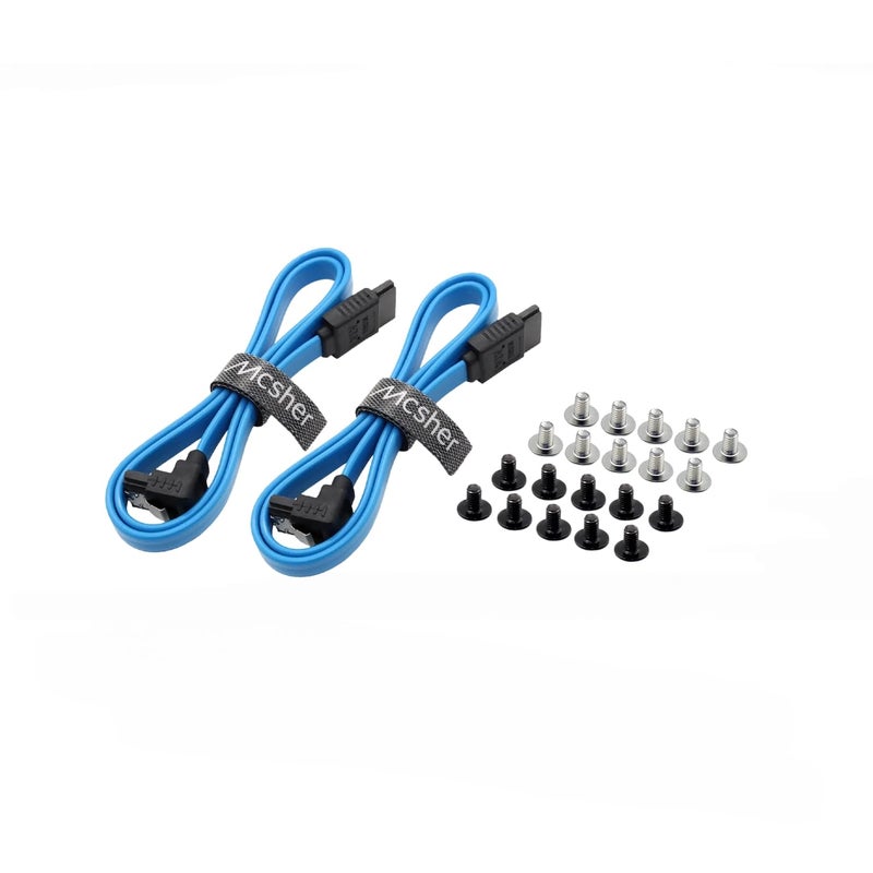 Mcsher 20" Inch 6Gbps SATA 3 Data Cable SATA Power Splitter Cord Mounting Screws Set/HDD SSD Hard Drive Connection Kit - Image 5